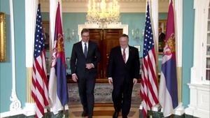 Secretary of State Mike Pompeo Camera Spray
