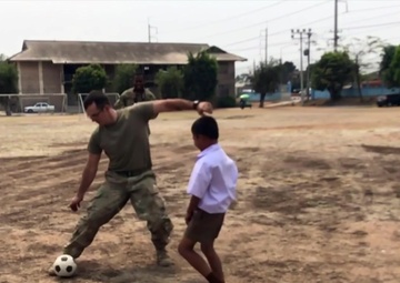 Cobra Gold 20: Thai students enjoy recess with Soldiers from U.S. Army National Guard