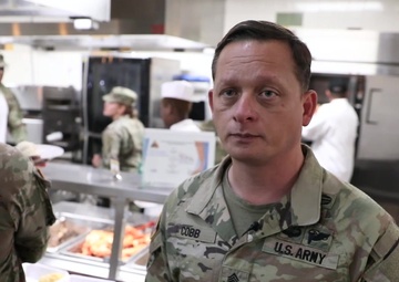 CSM Cobb discusses food, health at Muleskinners DFAC opening