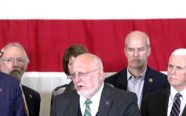 VP Pence, Cov J Inslee Speak WA NG