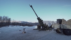 M777 Howitzers fire in Norway