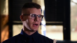 Coast Guard honor guard trainees prepare for duty