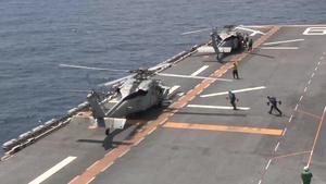 USS America  (LHA 6) conducts flight operations