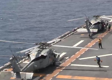 USS America  (LHA 6) conducts flight operations