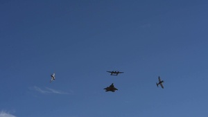 F-22 Raptor Demonstration Team 2020 Heritage Flight Training Course B-Roll