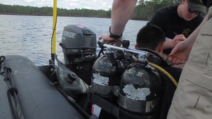 U.S. Army Divers Conduct Underwater Assessment at Lake