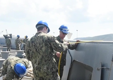 Cobra Gold 20: USS Green Bay (LPD 20) pulls into port, March 6, 2020