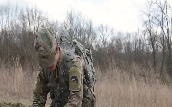 Soldiers test their land navigation skills during the 2020 Combined JBMDL Best Warrior Competition