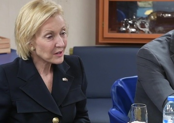 Ambassador Lana Marks visits USS Carney