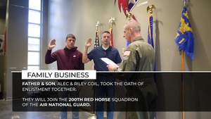 Father and Son Enlist Together in the Ohio Air National Guard (Social Media Video)