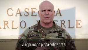 Maj. Gen. Roger Cloutier address to Italian community, 17 March 2020