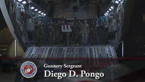 Gunnery Sgt. Diego D. Pongo - Dignified Transfer