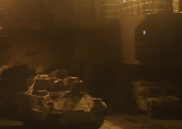 U.S. Army Offloads Vehicles During Native Fury 20