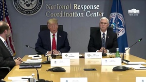 President Trump at the Federal Emergency Management Agency Headquarters
