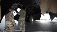 B-Roll: MDNG Soldiers Set-Up Tents at FedEx Field