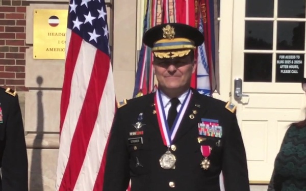 I Corps retirement ceremony - Col. Strader
