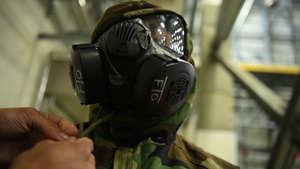 VMGR-152 Marines conduct unit CBRN training (B-Roll)