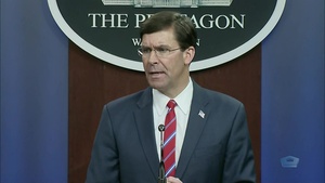 Esper Holds a News Conference