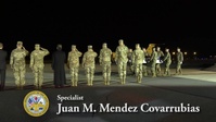 Spc. Juan M. Mendez Covarrubias - Dignified Transfer