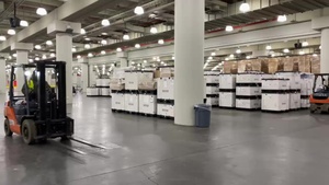 FEMA Field Hospital for setup at the Jacob Javits Convention   Center in New York City