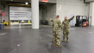 FEMA Field Hospital for setup at the Jacob Javits Convention Center in New York City