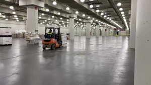 FEMA Field Hospital for setup at the Jacob Javits Convention   Center in New York City