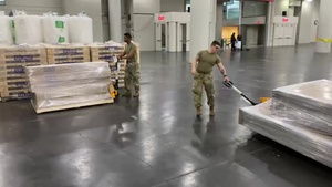 FEMA Field Hospital for setup at the Jacob Javits Convention Center in New York City