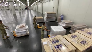 FEMA Field Hospital for setup at the Jacob Javits Convention Center in New York City