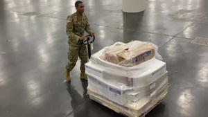 FEMA Field Hospital for setup at the Jacob Javits Convention Center in New York City