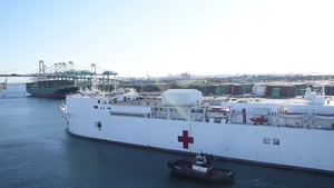 USNS Mercy arrives in Los Angeles