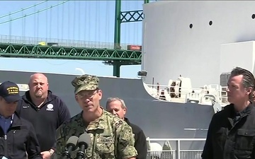 USNS Mercy Arrives at Port of Los Angeles