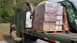 South Carolina National Guard transports supplies in support of South Carolina COVID-19 response efforts