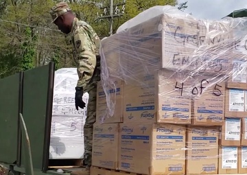 South Carolina National Guard transports supplies in support of South Carolina COVID-19 response efforts