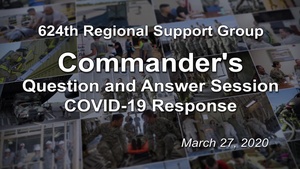 Commander's COVID-19 Question and Answer Session March 27, 2020