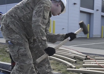 Connecticut Air National Guard constructs mobile shelters in support of COVID-19 response (Package)