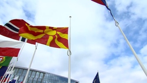 Flag-raising ceremony to mark North Macedonia's accession to NATO