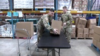 Ohio Army National Guard leadership visits Soldiers supporting food bank operations in Dayton, Ohio
