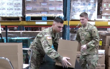 Ohio Army National Guard leadership visits Soldiers supporting food bank operations in Dayton, Ohio