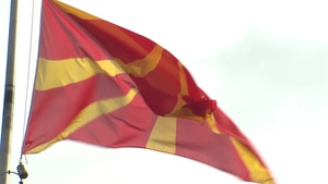 North Macedonian's flag is raised at SHAPE, following accession to NATO