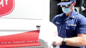 Coast Guard, Salvation Army distribute food from the Hawaii Food Bank