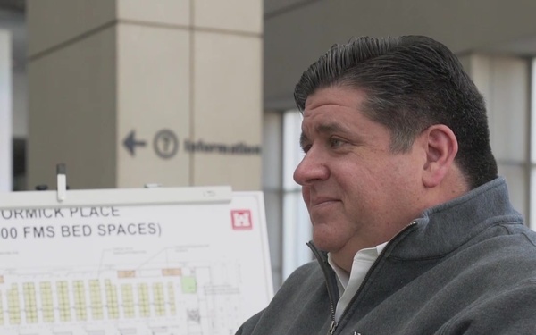 Governor Pritzker Tours McCormick Place Convention Center - COVID 19 - B Roll Reel