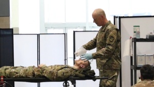 Spc. Andrew Tyree talks about the Emergency Medical Treatment section