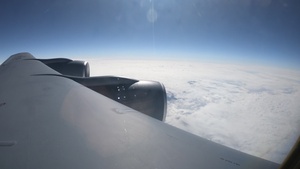 KC-135 Left wing in flight