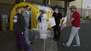 Beale Airmen Build Supplies for Local Hospitals