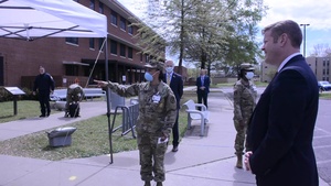 Quotes and footage of Secretary of the Army Ryan McCarthy at Fort Lee, VA