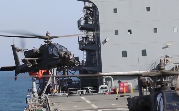 Apache training aboard Lewis B. Puller