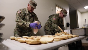 Food Service Specialists Prepare Food For Rhode Island National Guardsmen During The COVID-19 Response