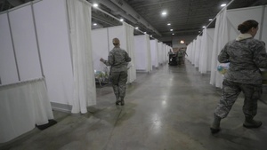 B-Roll: NJ Guard sets up gear at Atlantic City Field Medical Station