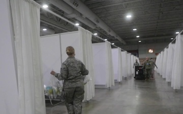 B-Roll: NJ Guard sets up gear at Atlantic City Field Medical Station