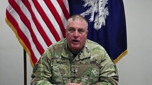 COVID-19 message from the adjutant general for South Carolina